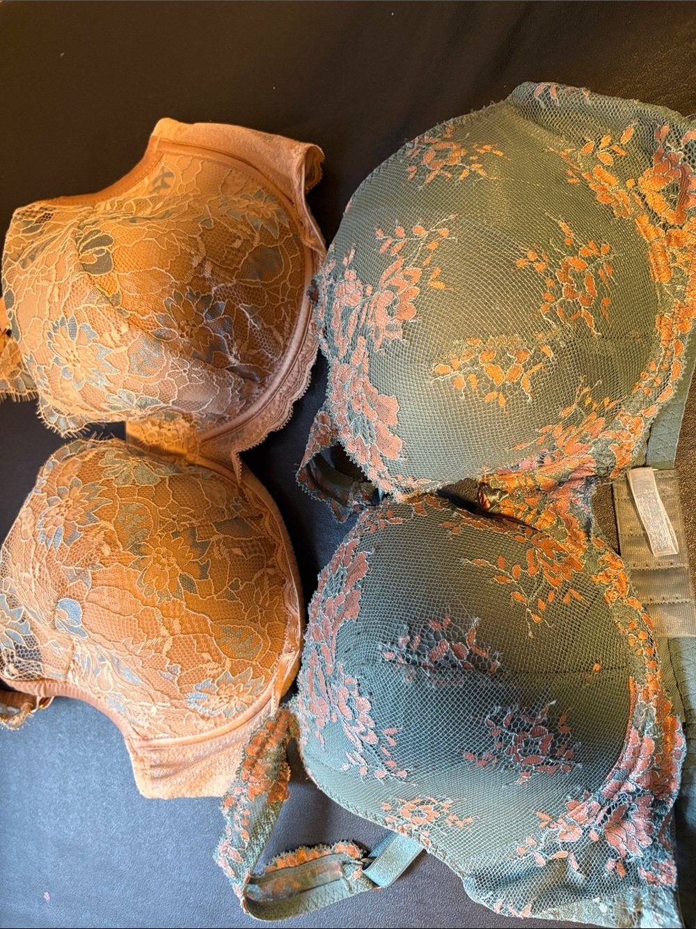 intimissimi beige and Sage Lace Embroidered Underwire Bra